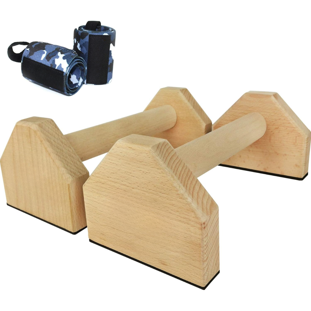 Calisthenics PowerBars – Kraftige Træ Push-Up Støtter