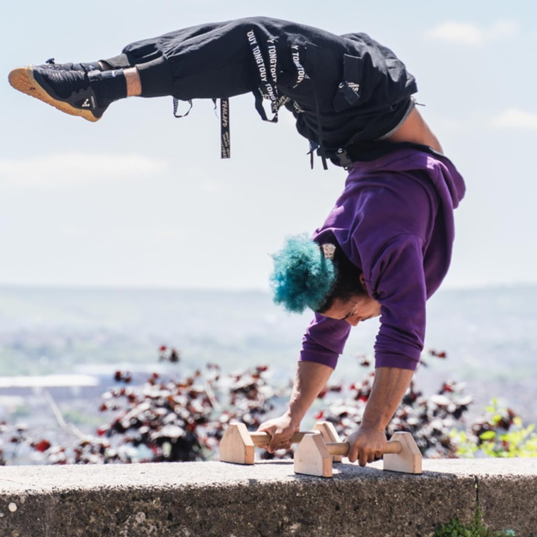 Calisthenics PowerBars – Kraftige Træ Push-Up Støtter