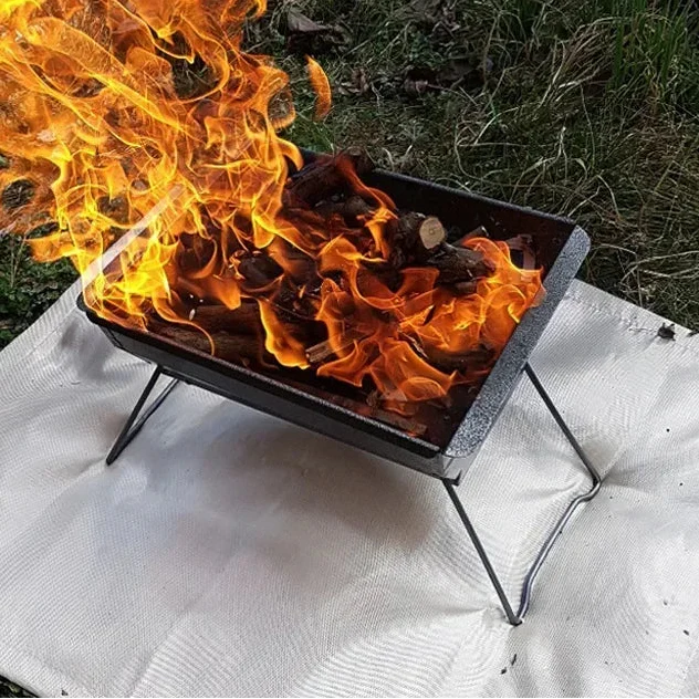 Brandsikker BBQ beskyttelsesmåtte i glasfiber – Varmebestandig grillunderlag op til 800°C