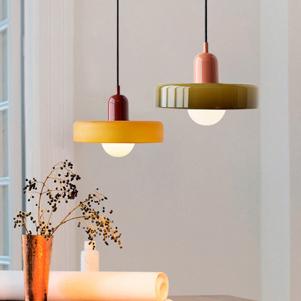 Bauhaus Aurelo Farvet Glas Pendellampe Til Spisestuer