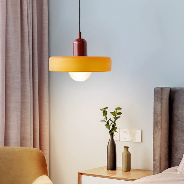 Liora Bauhaus Farvet Glas Pendelampe med Justerbar Højde | Petprovac