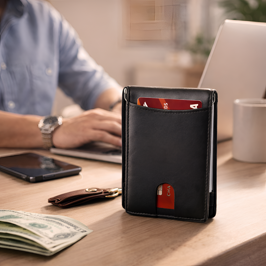 Callixtos - RFID Læder Herre Pung Slim Card Holder