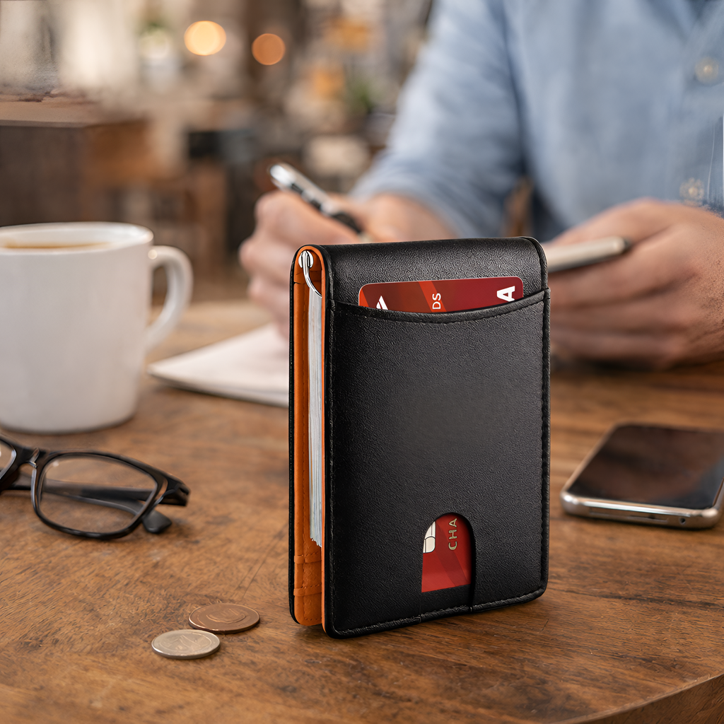 Callixtos - RFID Læder Herre Pung Slim Card Holder