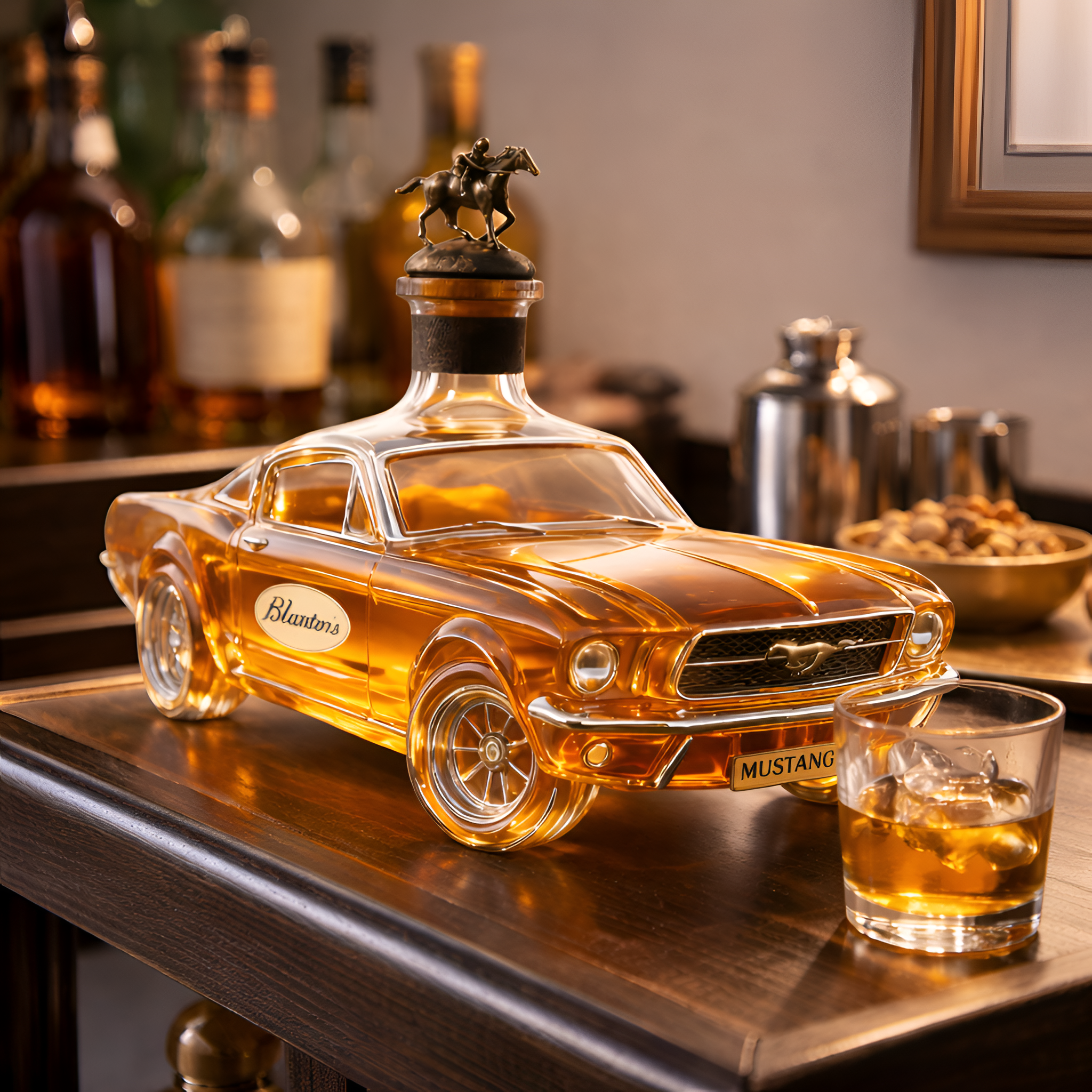 Canter - Whiskyflaske i moderne stil med Mustang-motiv