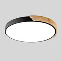 Aelora | Nordisk Træ Cirkulær Loftlampe med Varm Glød