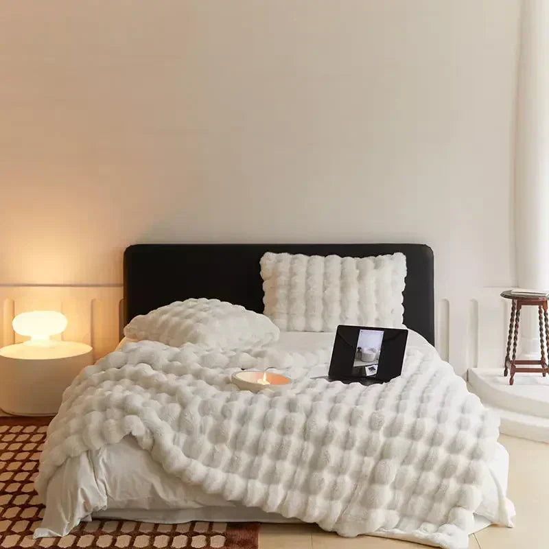 GlacierWeave Ultra Blød Uld Plaid Til Kolde Nætter