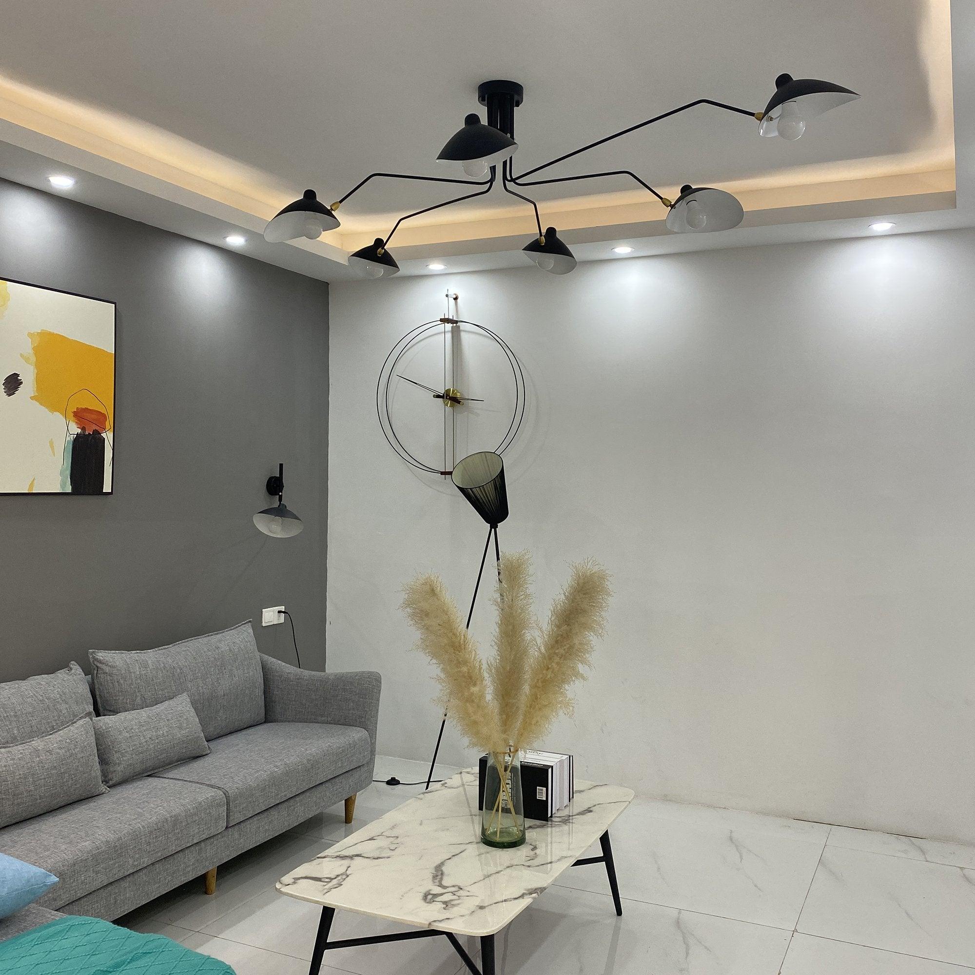 Serge Mouille Justerbar Loftlampe - Multi-Arm Design