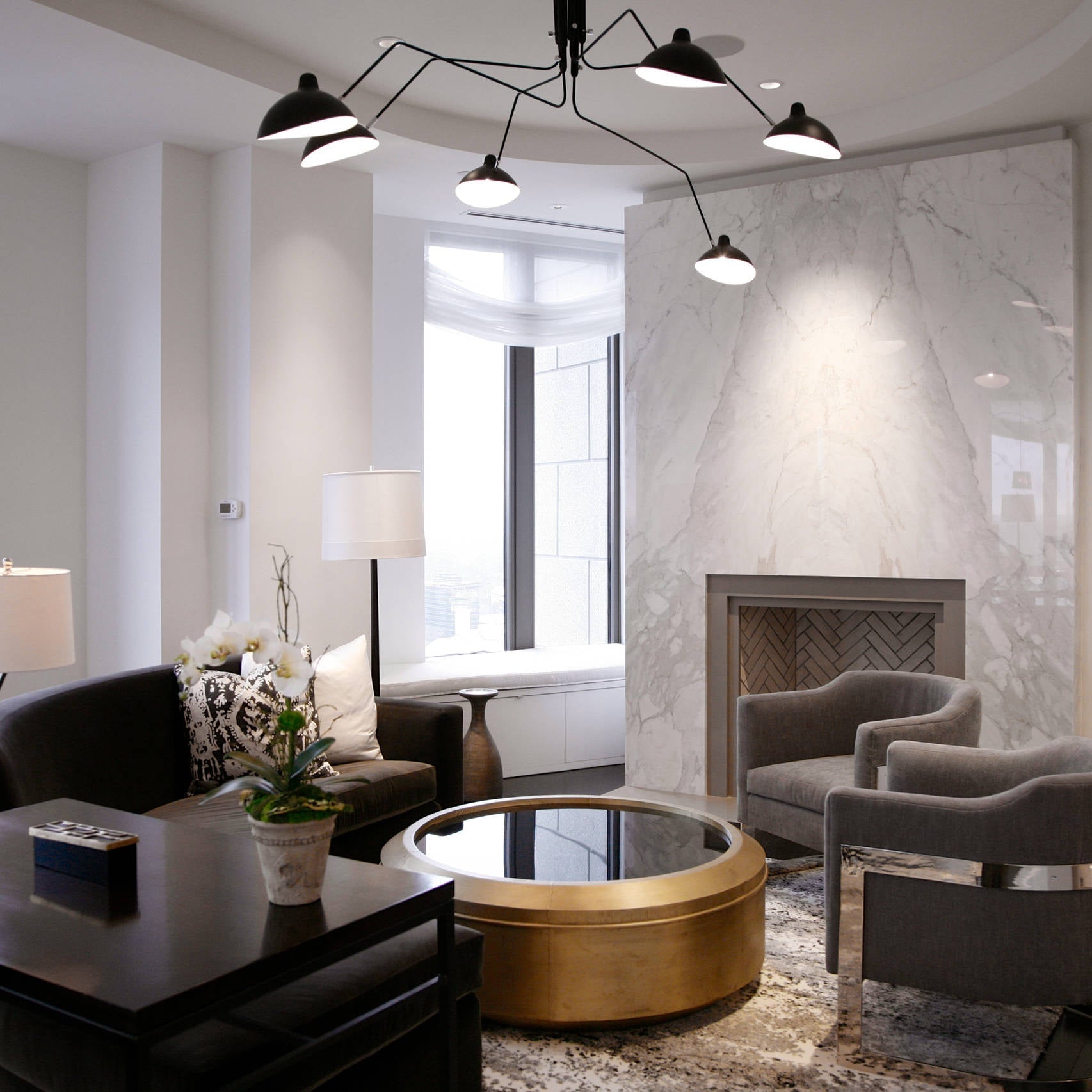 Serge Mouille Justerbar Loftlampe - Multi-Arm Design