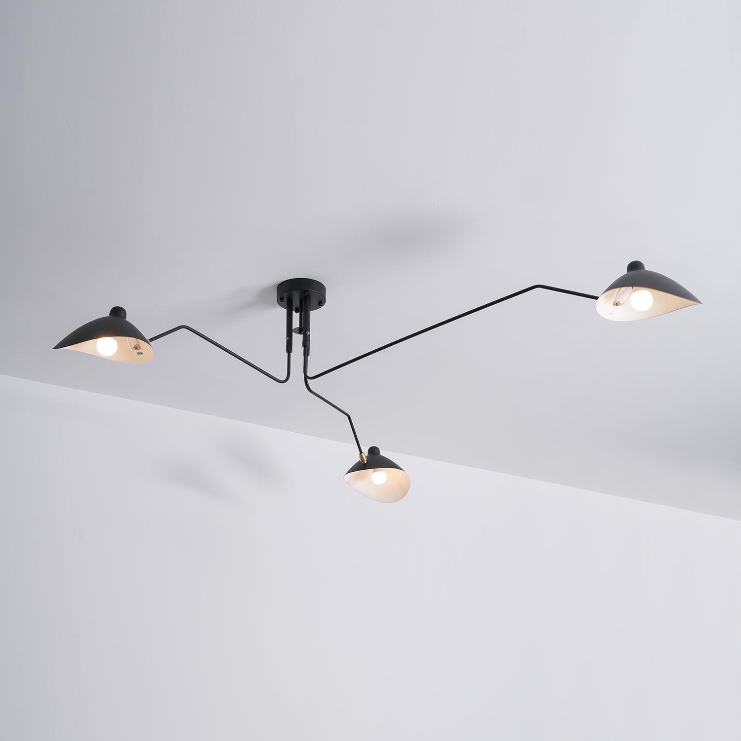 Serge Mouille Justerbar Loftlampe - Multi-Arm Design