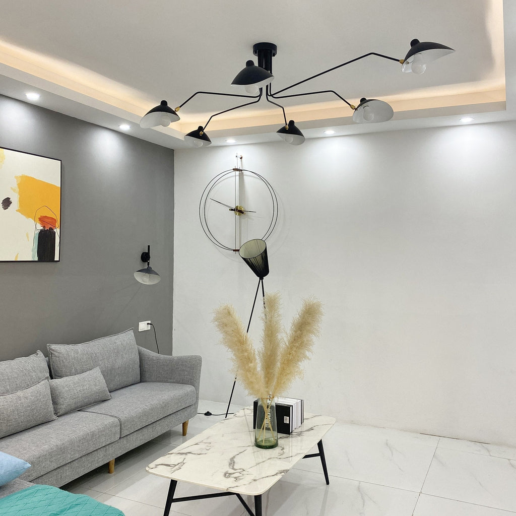 Serge Mouille Justerbar Loftlampe - Multi-Arm Design