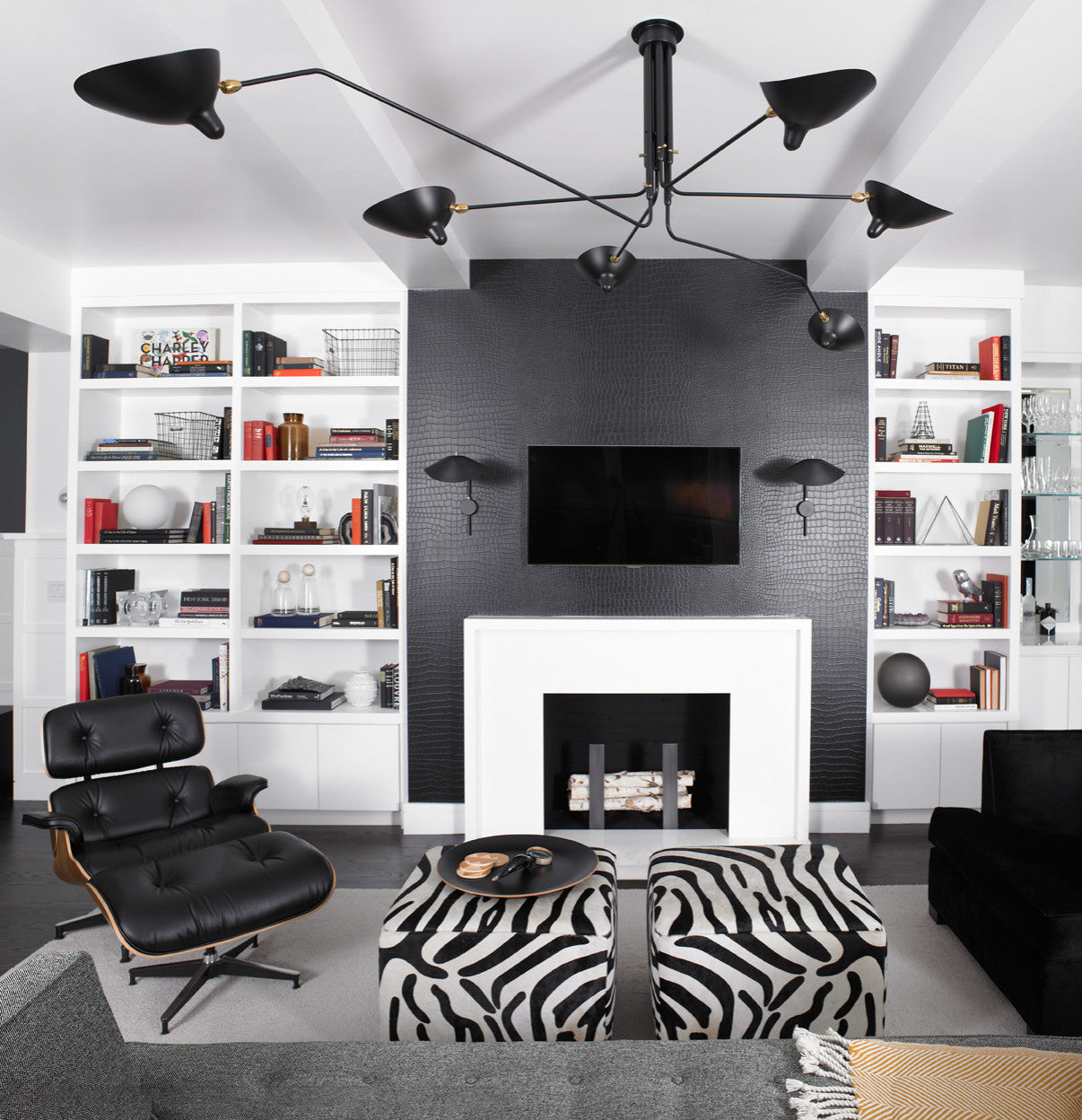 Serge Mouille Justerbar Loftlampe - Multi-Arm Design
