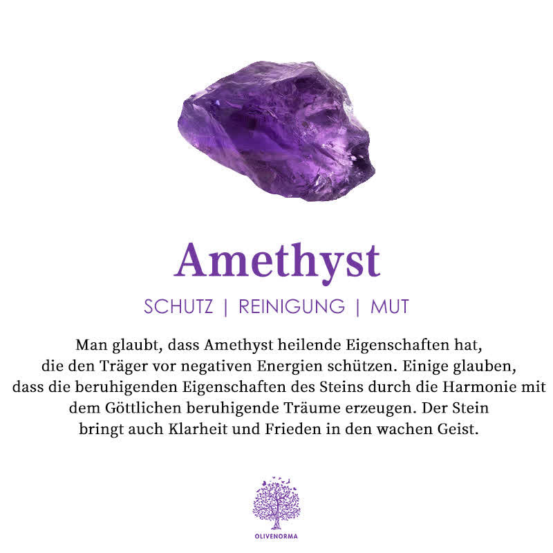 Naturlig Krystal-Amethyst Helende Halskæde – Lyra
