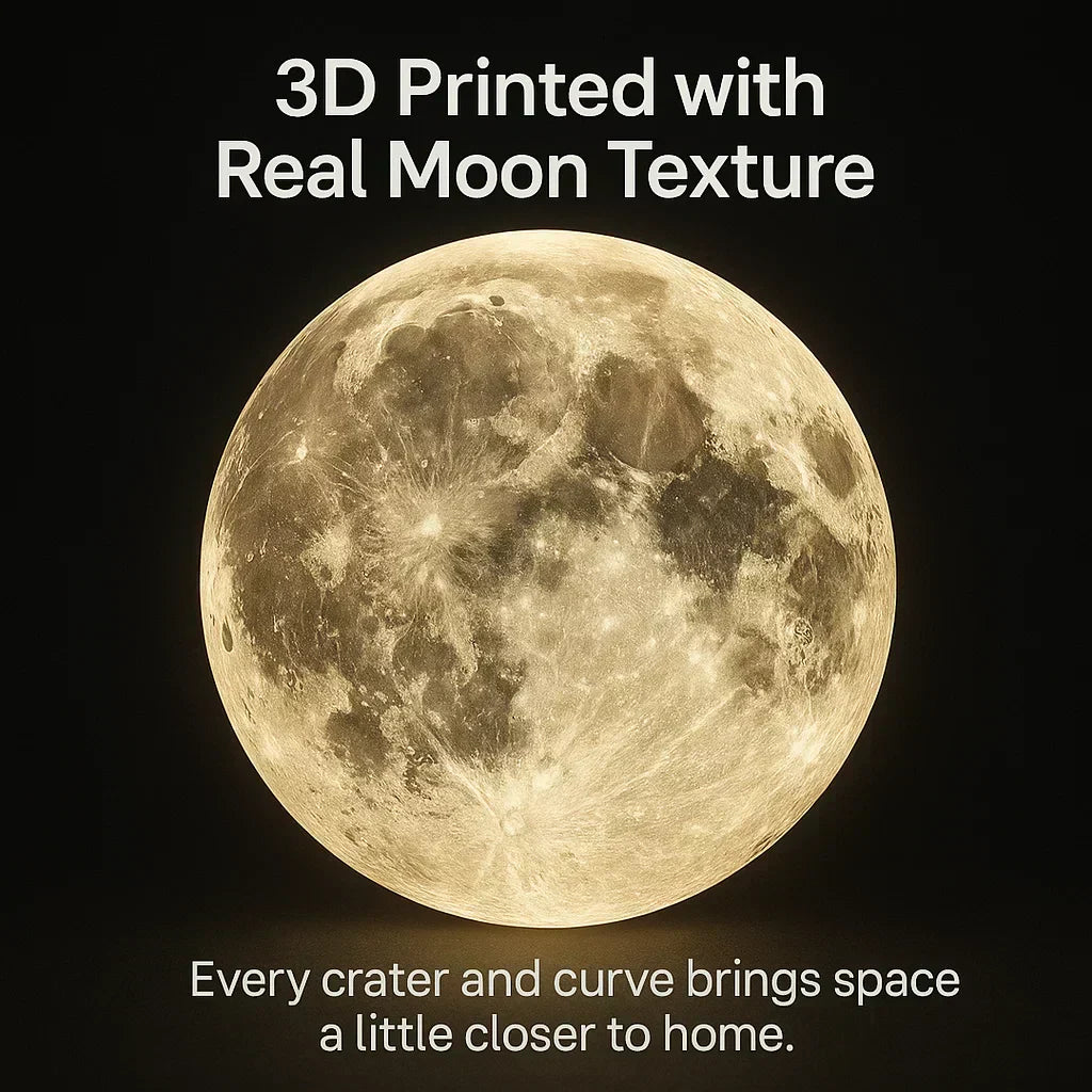 NovaLume Moon Glow LED Lampe med Dæmper til Blød Hyggelig Atmosfære i Soveværelset