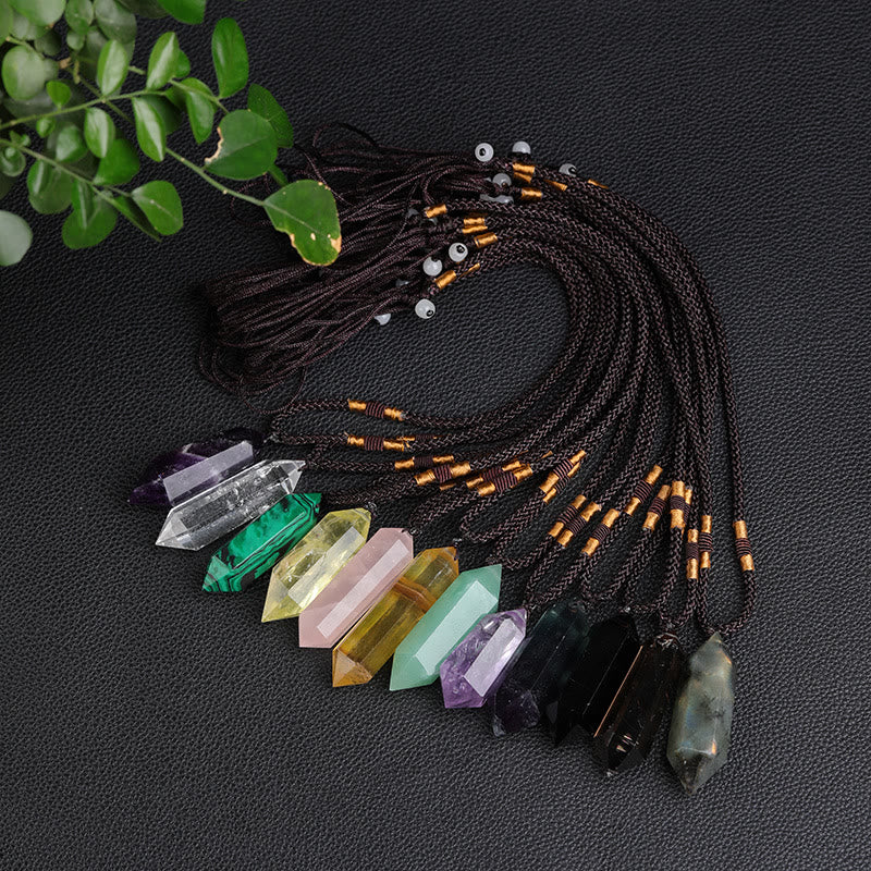Naturlig Krystal-Amethyst Helende Halskæde – Lyra