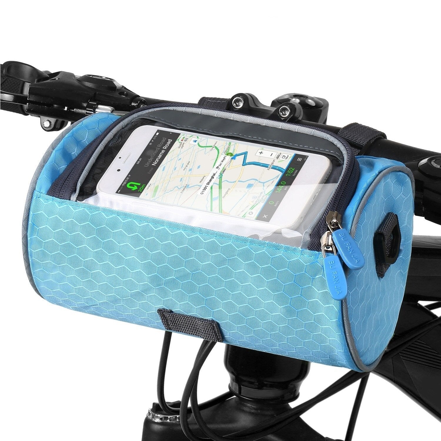 Praktisk Cykelstyrtaske med Smartphone Holder og Vandafvisende Materiale