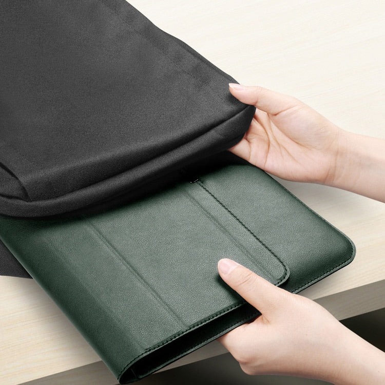 Laptop Sleeve med Indbygget Stativ – Beskyttende Etui til 11–16 tommer Laptops
