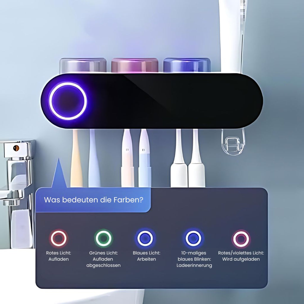 Tandbørsteholder med automatisk desinfektion | BrushDock