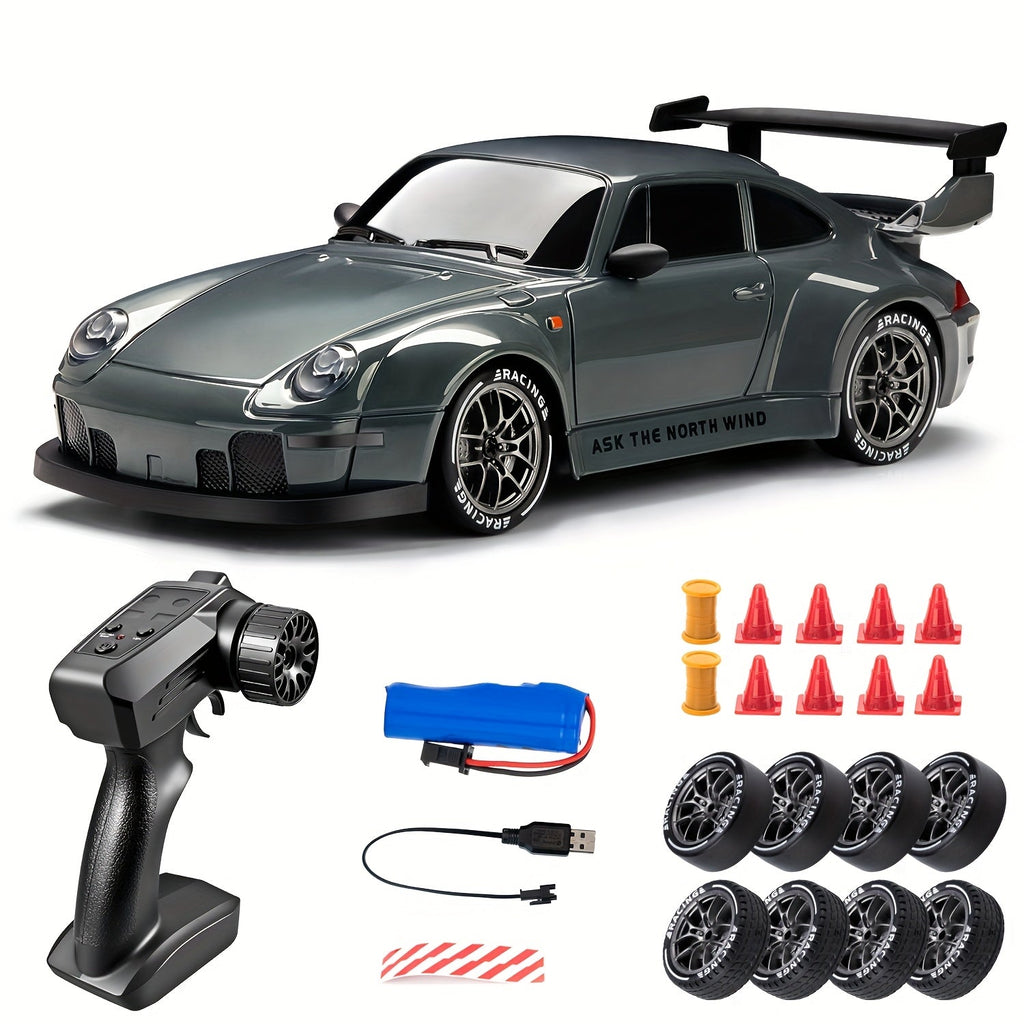 Ultimate 1:24 RC Driftbil med LED-hjul – Genopladeligt 4WD racing legetøj
