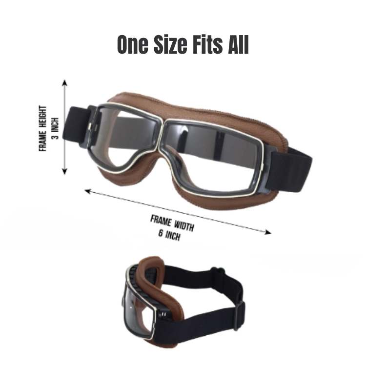 ClassicRide Vintage Læder Motorcykel Goggles