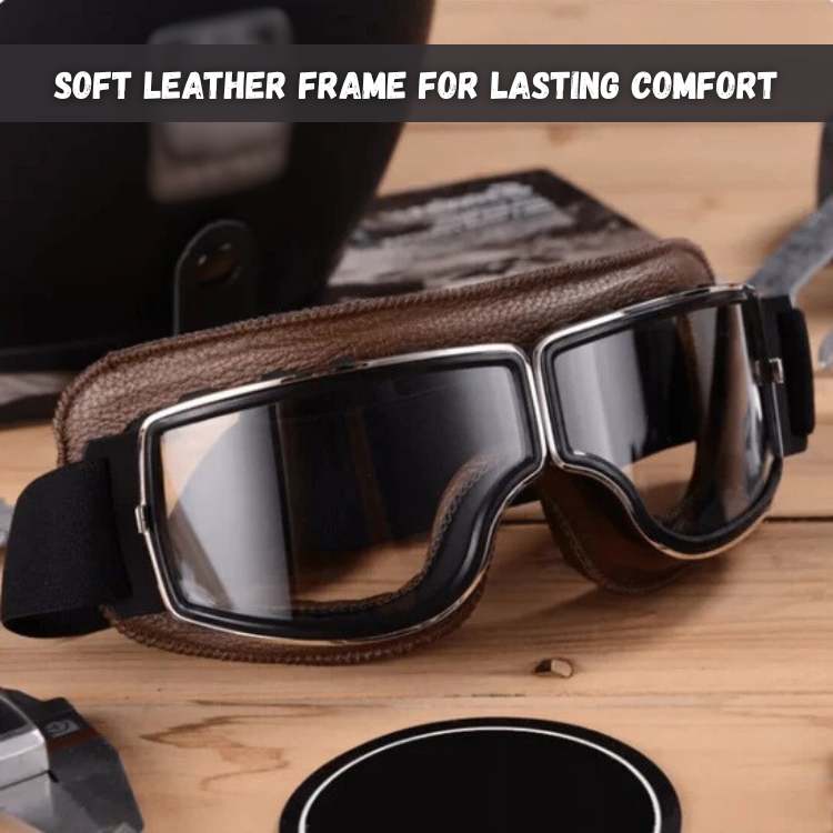 ClassicRide Vintage Læder Motorcykel Goggles