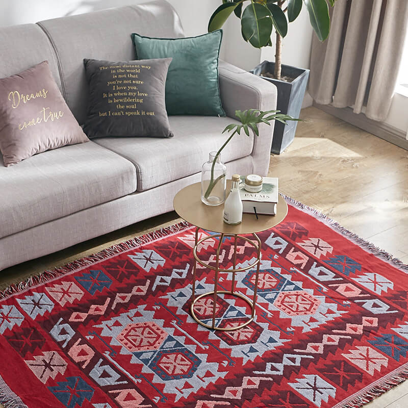 Bohemian Frynse Strikket Sofa Plaid