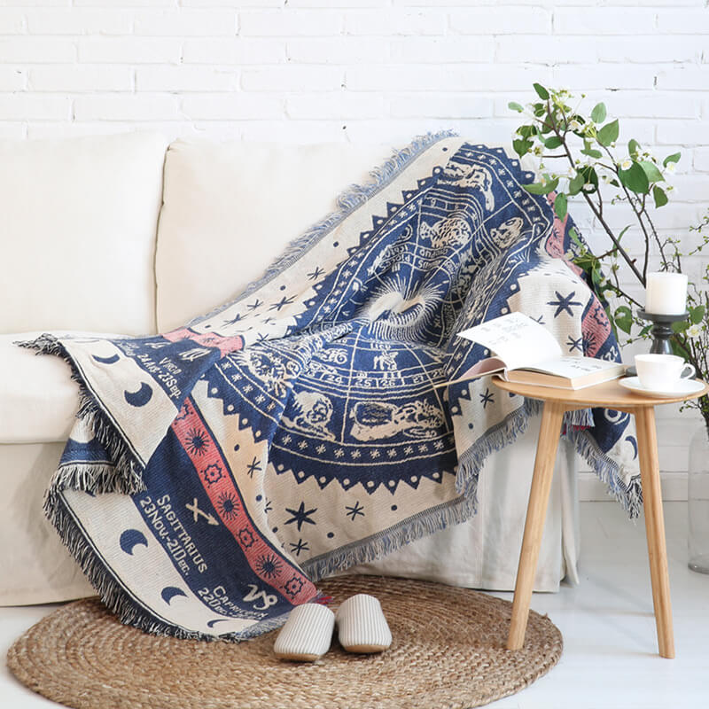 Bohemian Frynse Strikket Sofa Plaid