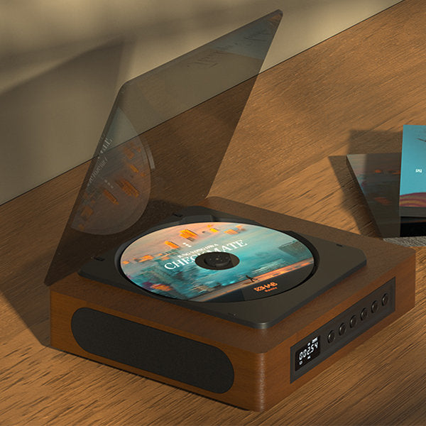 Vintage-inspireret Bluetooth CD-afspiller