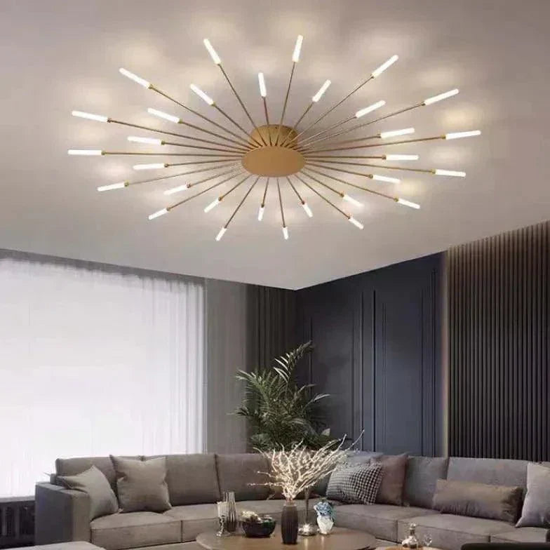 Moderne LED Loftlampe - Snurrende Fyrværkeri Design