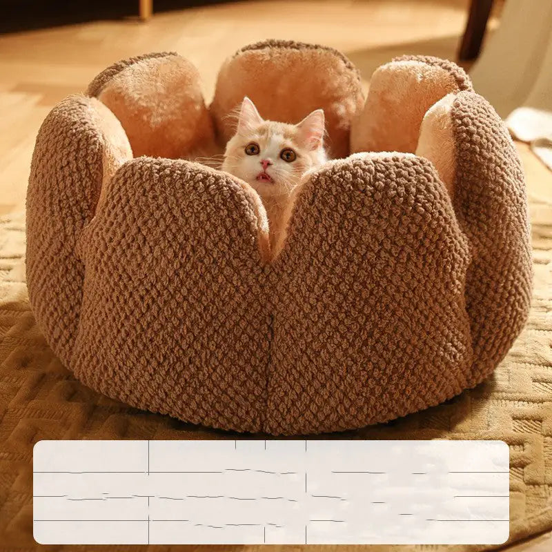 Blomst Kattebed - Blødt og Behageligt til Din Kat
