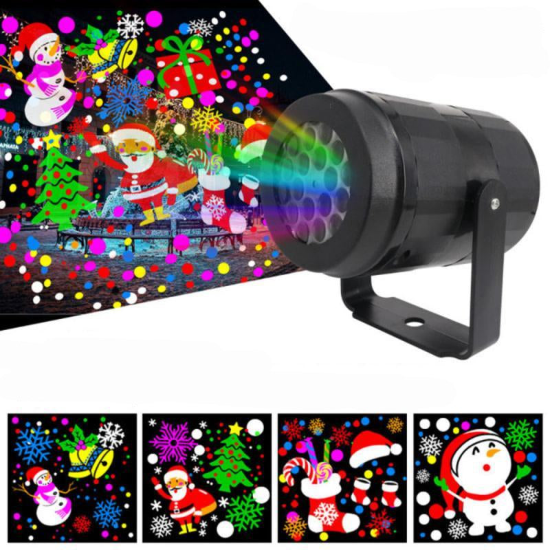 LED Juleprojektor Snefnug Lys Show – Vandtæt Udendørs Lampe med 16 Mønstre