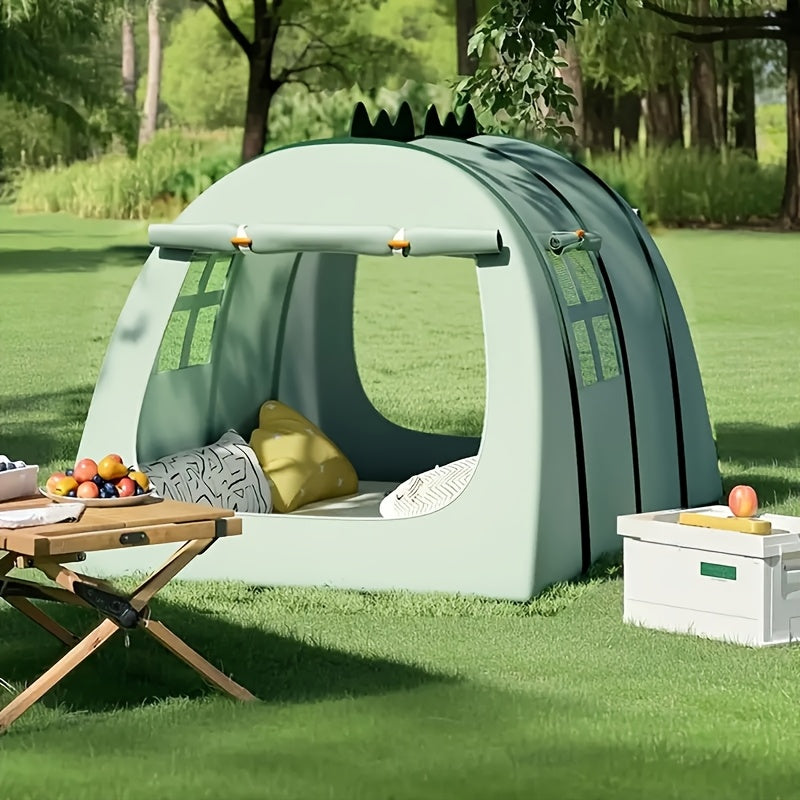 Børns Dinosaur-formede Legetelt – Foldbart og Sjovt Design