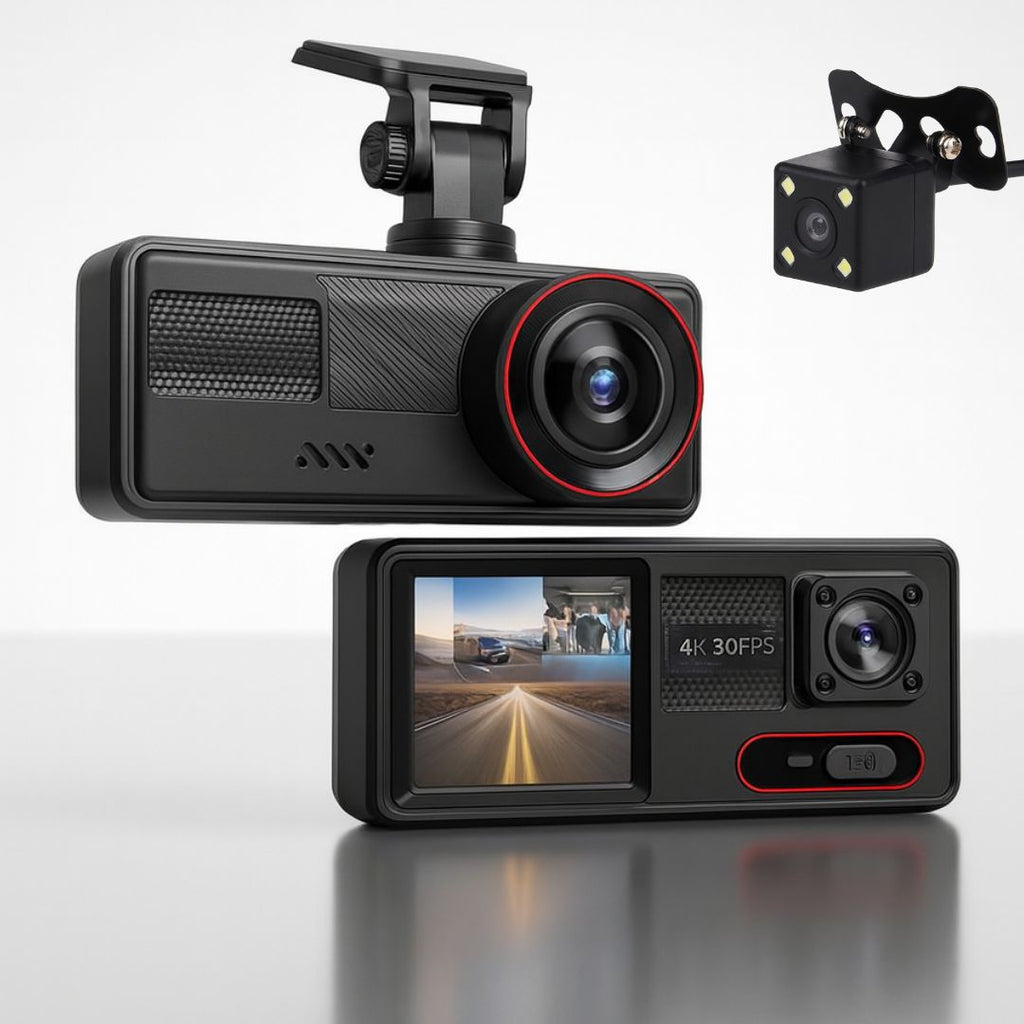 Dashcam til bil foran og bagpå | Bakkamera til eftermontering | Bilkamera | KøreCam
