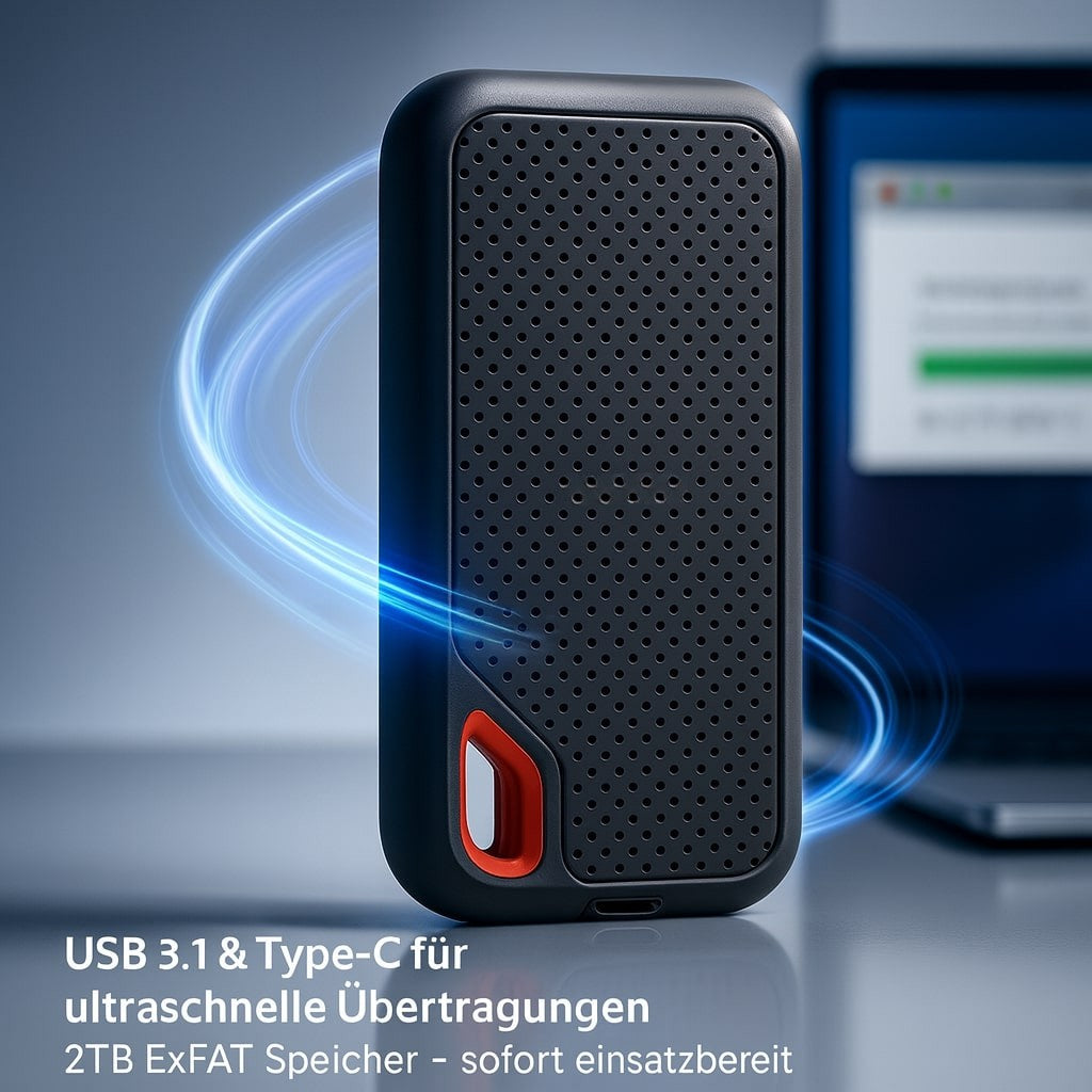 Ekstern Harddisk | SSD med 2 TB Lagerplads | DataBox