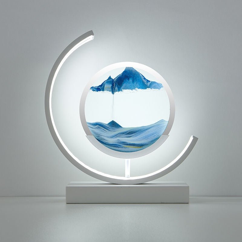 Deko LED Bordlampe | Moderne Designer Lampe | Sandbillede til Drejning | SandScape