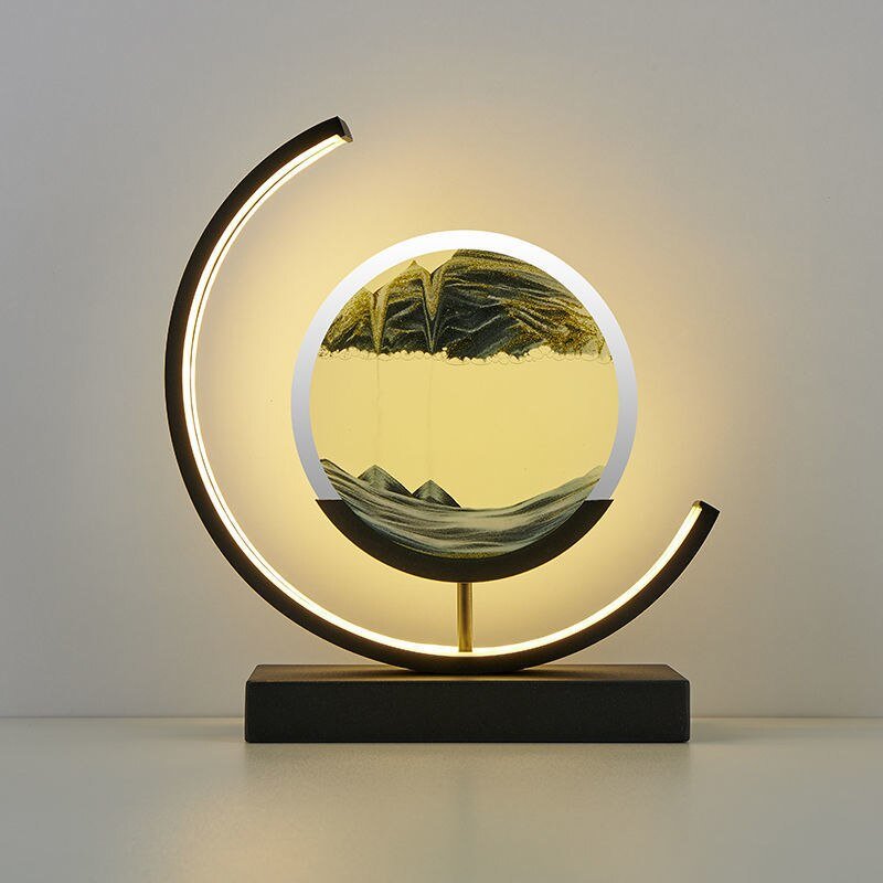Deko LED Bordlampe | Moderne Designer Lampe | Sandbillede til Drejning | SandScape