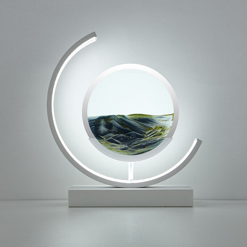 Deko LED Bordlampe | Moderne Designer Lampe | Sandbillede til Drejning | SandScape