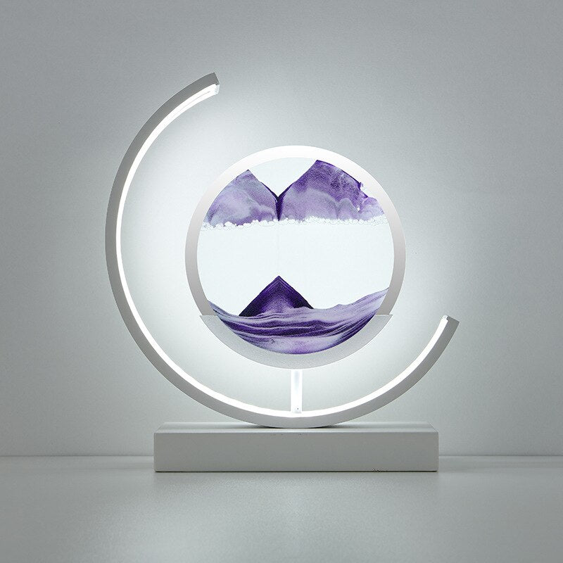 Deko LED Bordlampe | Moderne Designer Lampe | Sandbillede til Drejning | SandScape