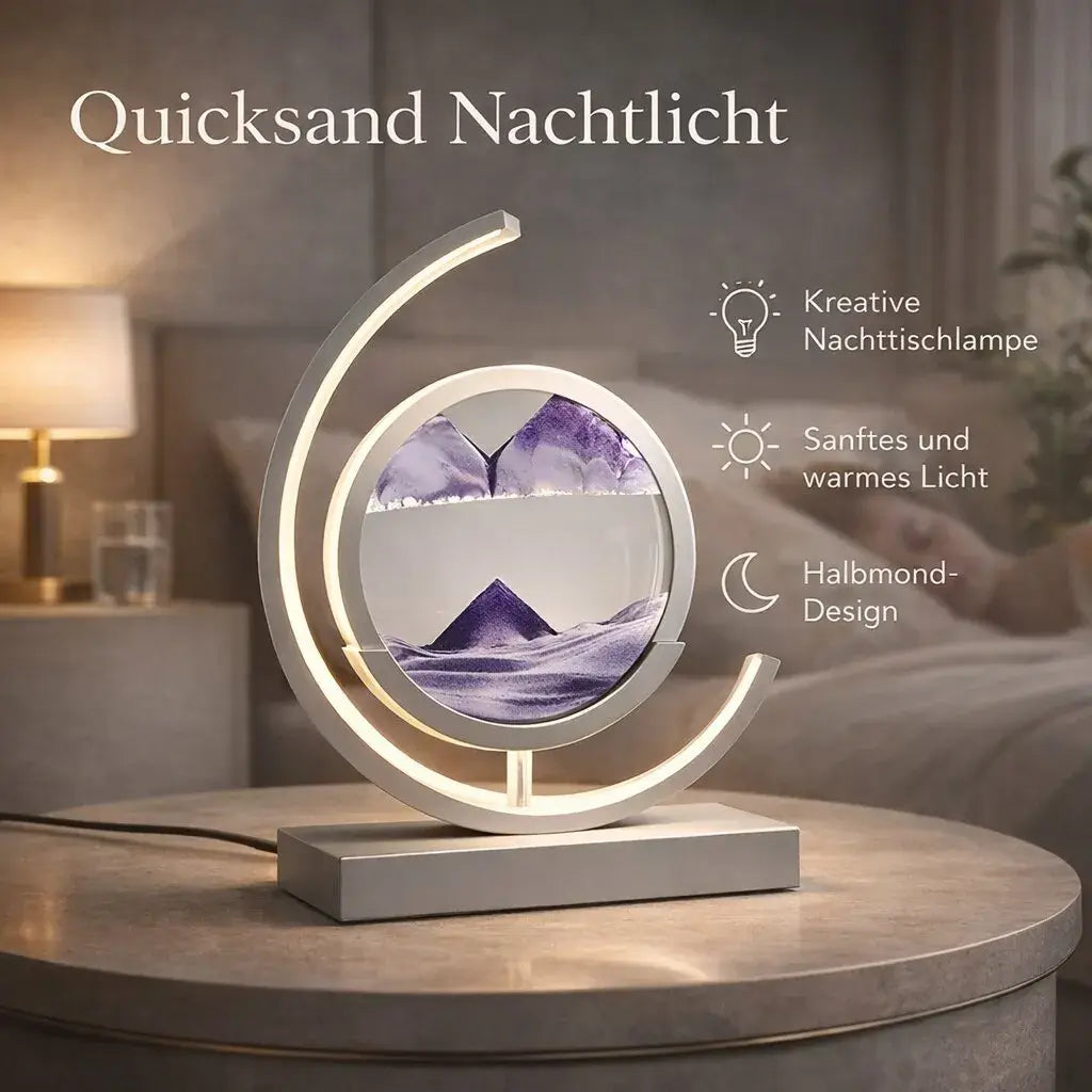 Deko LED Bordlampe | Moderne Designer Lampe | Sandbillede til Drejning | SandScape
