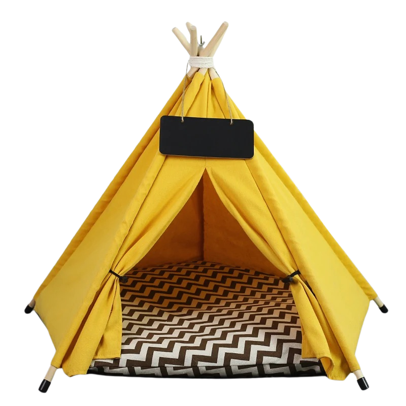 Deluxe Pet Teepee til Katte & Hunde i Lærred