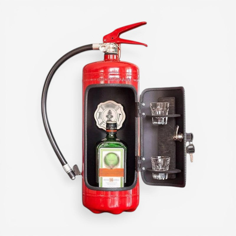 FireVault – Skjult opbevaring til flaske i design af brandslukker