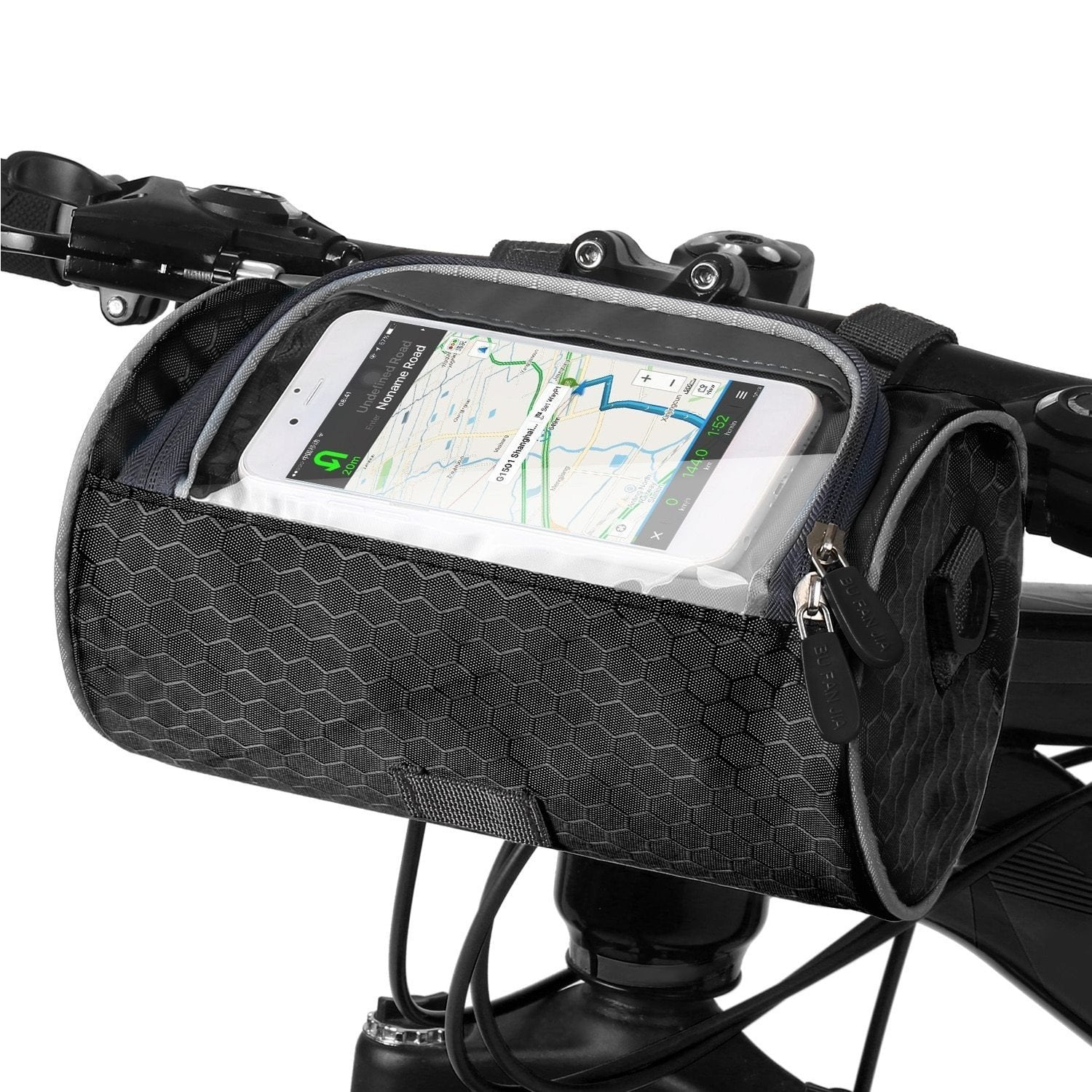 Praktisk Cykelstyrtaske med Smartphone Holder og Vandafvisende Materiale