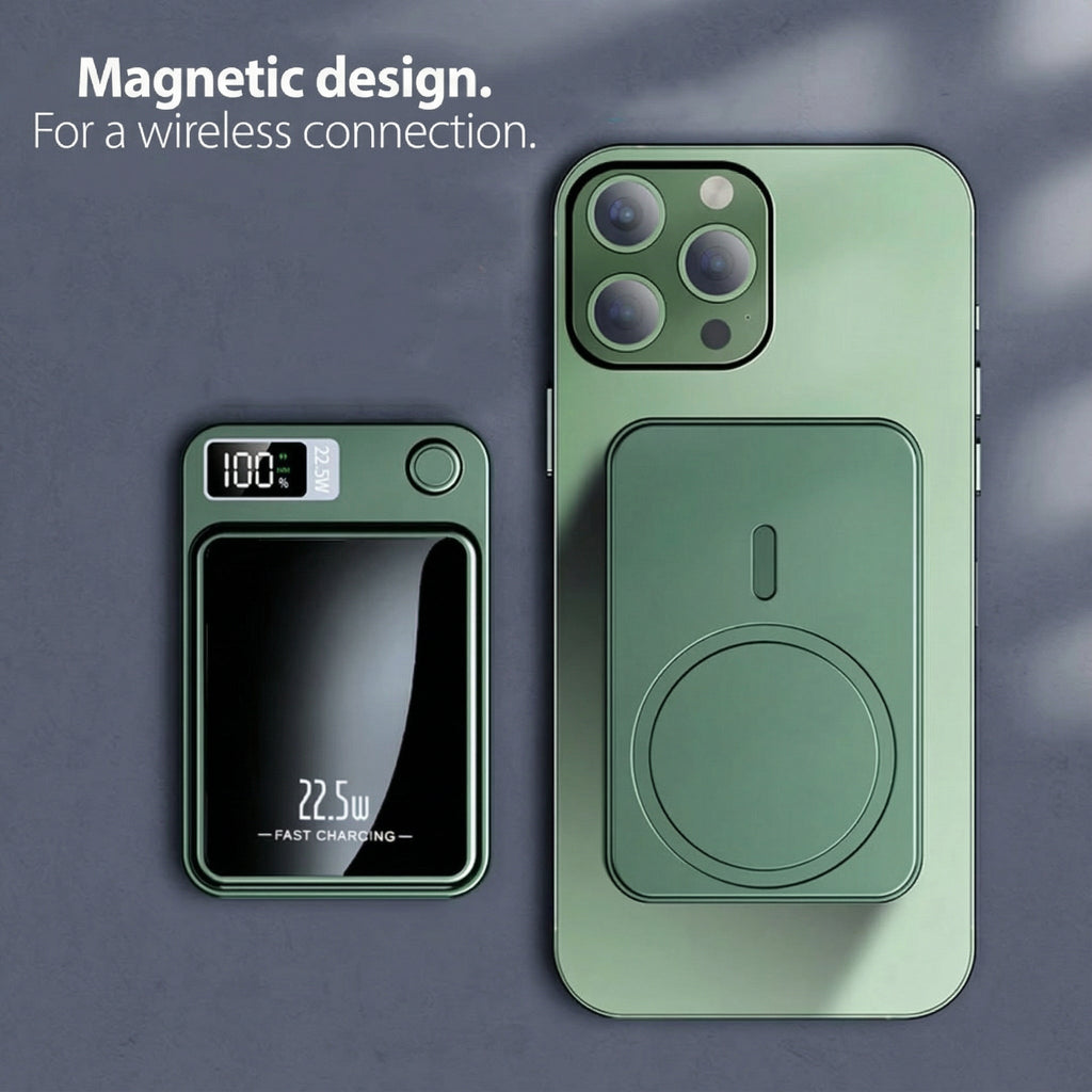 Trådløs Powerbank – 30000 mAh, 22.5W Hurtigopladning & Magnetisk Design