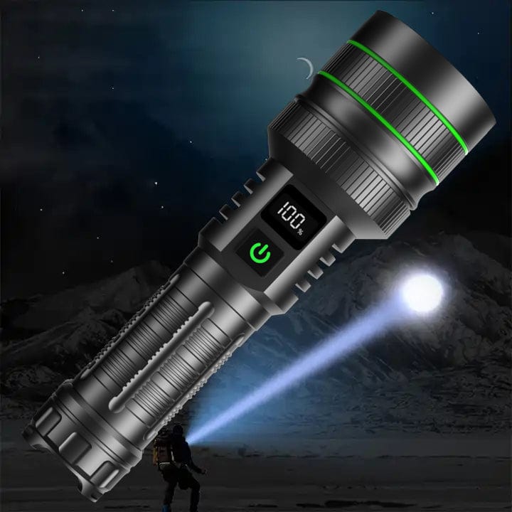 UltraBeam – Kraftig 10.000 Lumen lommelygte med Power Bank-funktion og lang rækkevidde