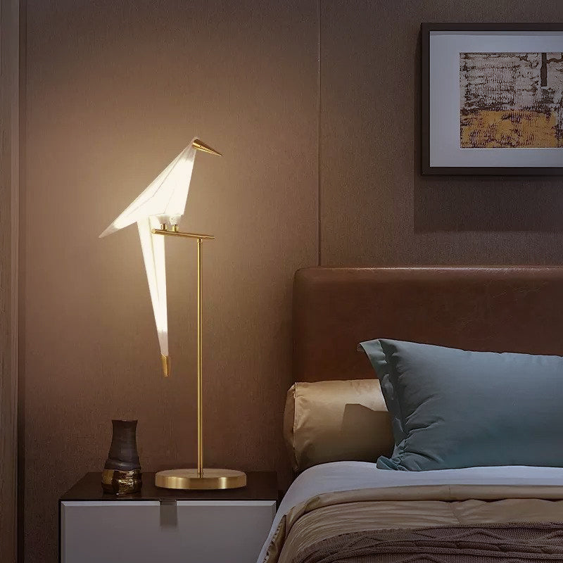 Elegant Origami Fuglelampe - Magnetbeslag
