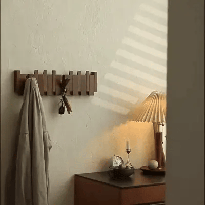Kaeluo Træ Vægmonteret Kappehylde Med Klaver Tema Til Hatte Og Tørklæder