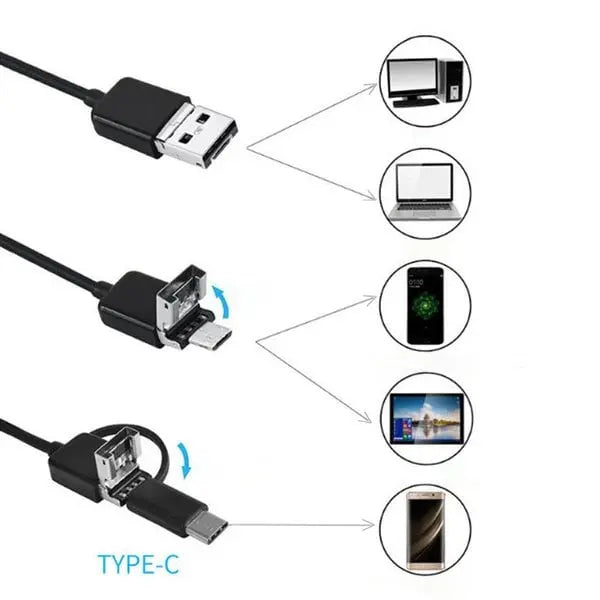 Endoskop med kamera | Inspektionskamera til mobil med 5 m kabel | IntraView