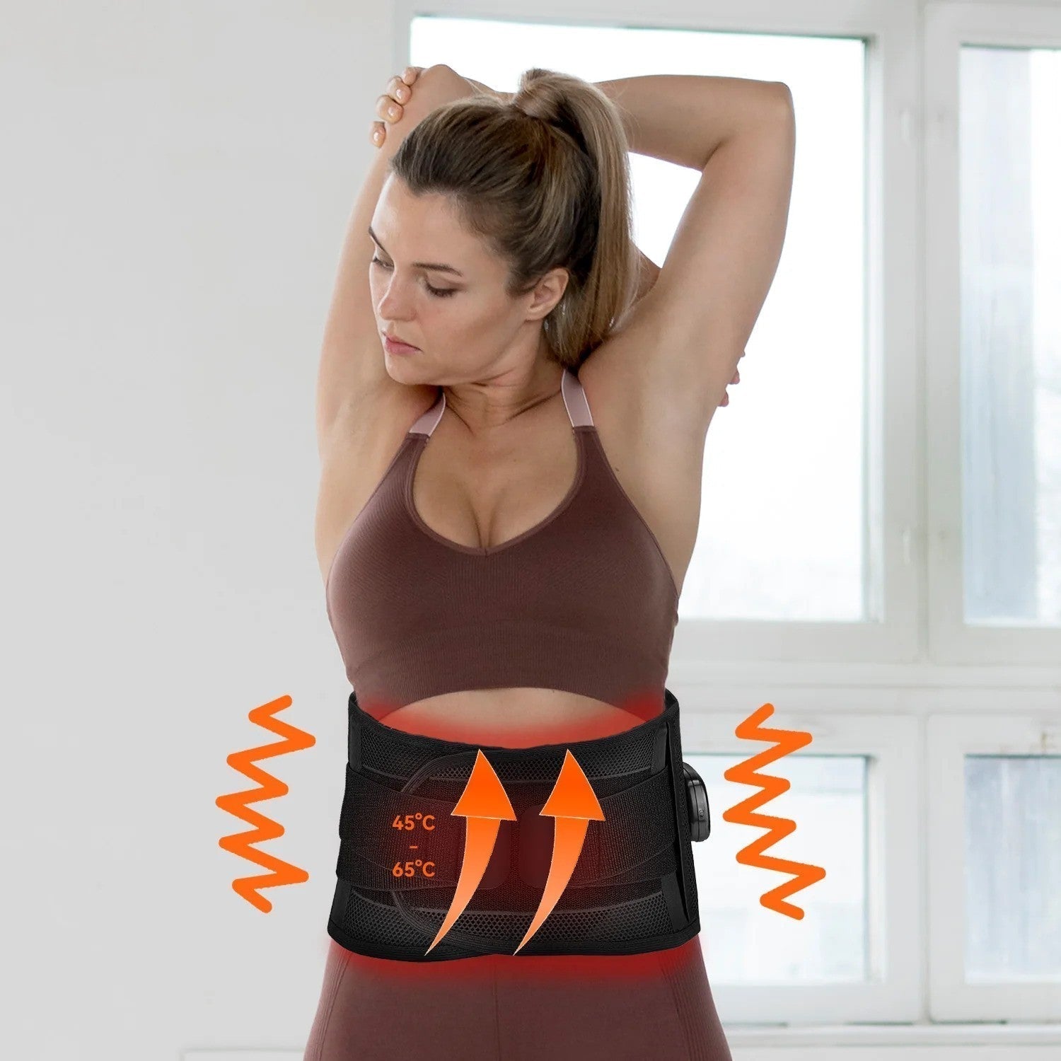 LumaFlex 630nm Rødt Lys Bælte med Varme og Vibrationsmassage