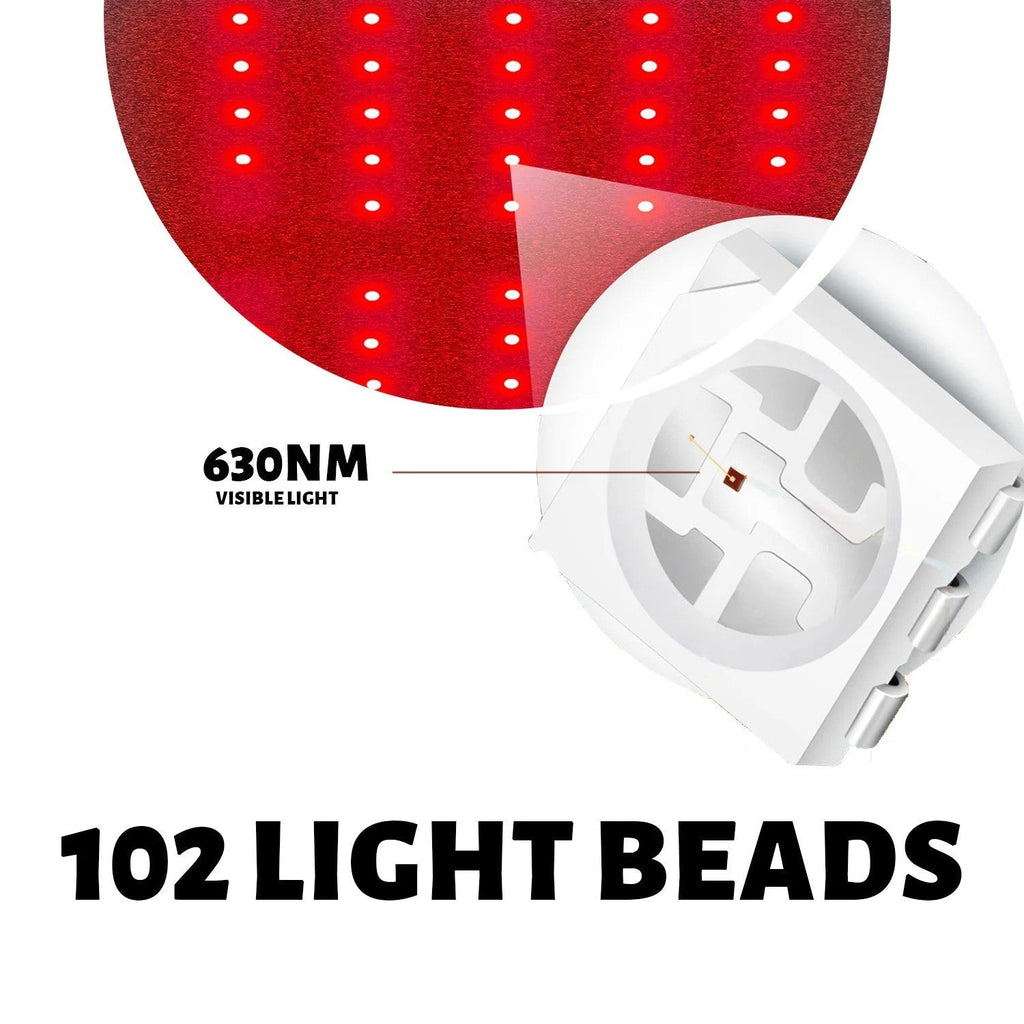 LumaFlex 630nm Rødt Lys Bælte med Varme og Vibrationsmassage
