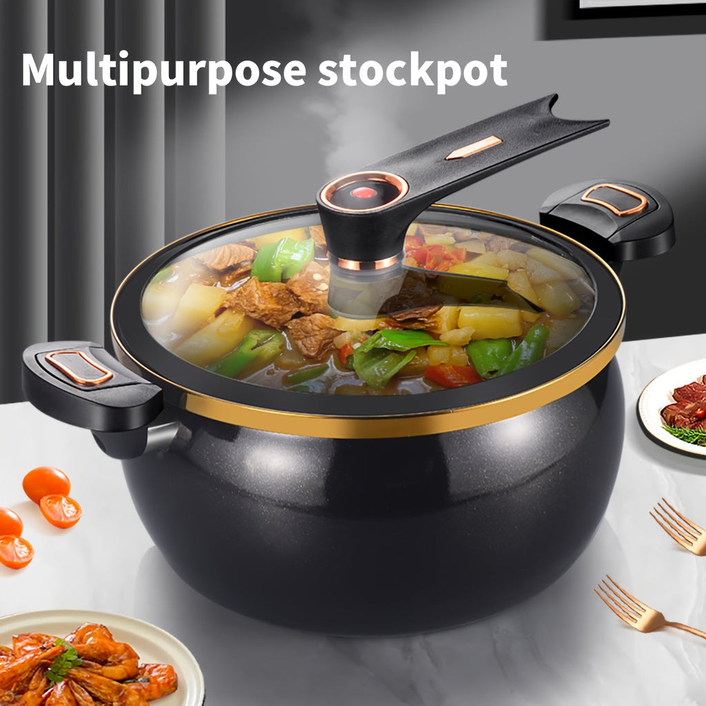 Multifunktionel Suppe- og Kogepande – 7L Kapacitet, Egnet til Induktions- og Gasblus