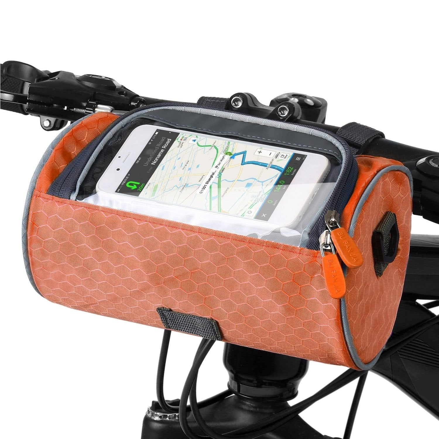 Praktisk Cykelstyrtaske med Smartphone Holder og Vandafvisende Materiale